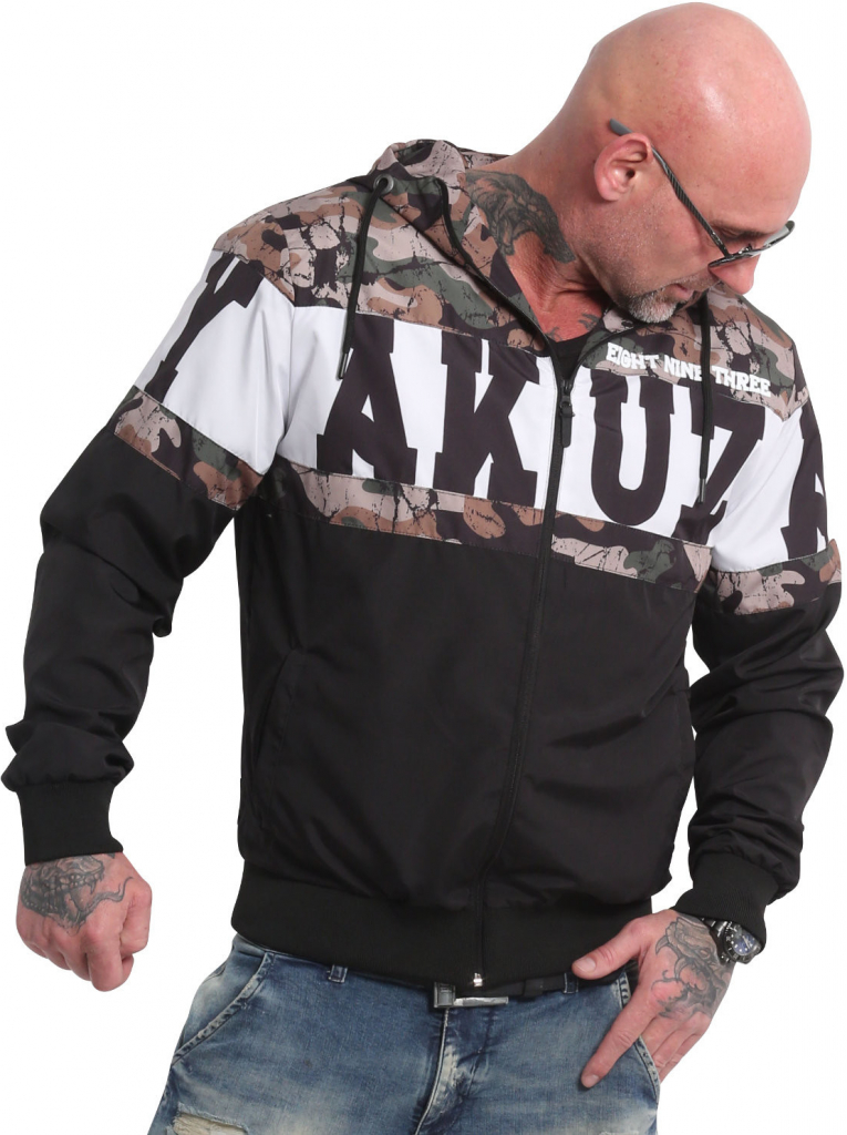 Yakuza bunda TRI STAR WINDBREAKER WB 18032 camouflage zelený maskáč