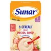 SUNAR Mliečna kaša 8 cereálií jahoda banán 6+ 210 g