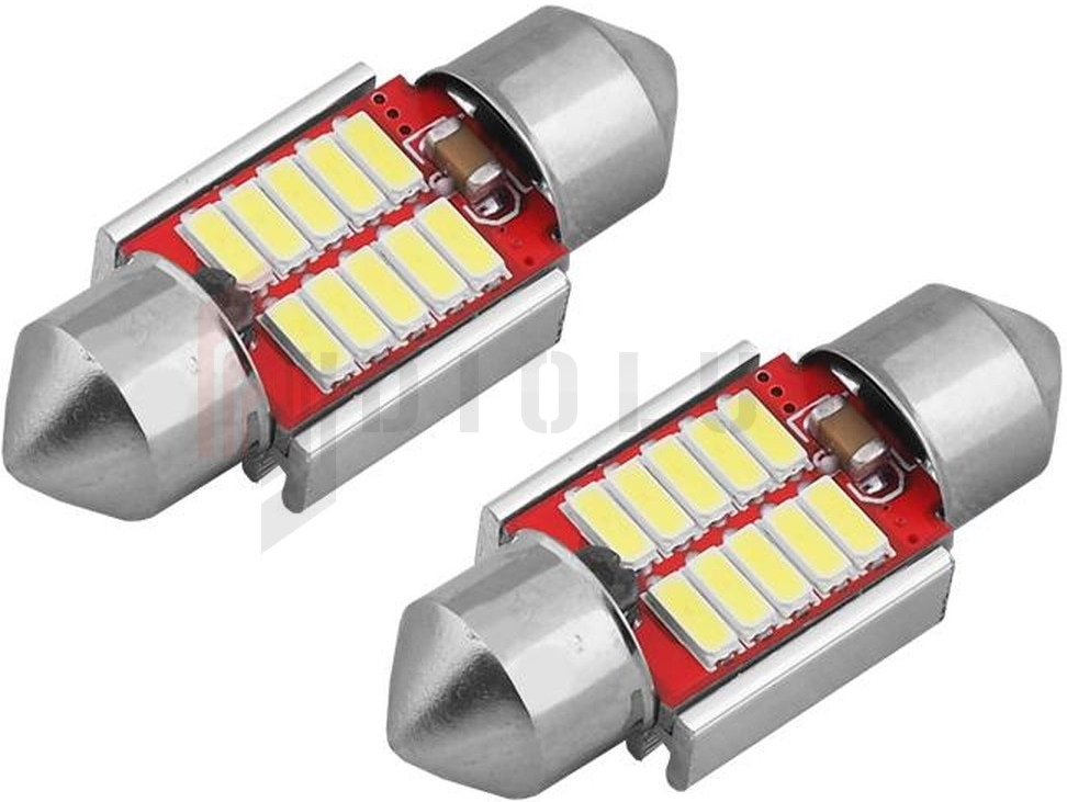 LED žiarovky CANBUS 10SMD 4014 31mm White 12V/24V