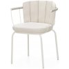 Hector Záhradná stolička Fioli biela/svetlo béžová