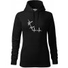 EKG bouldering mikina dámská Cape s kapucí Čierna