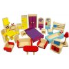 Bigjigs Toys Dřevěný nábytek do domečku pro panenky