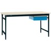 Manuflex BB5237.7016 Kompletný príručný stolík BASIS stacionárny s plastovou doskou + samostatná zásuvka, š xhxv: 1000 x 800 x 780 mm, antracitová; BB5237.7016