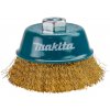 Oceľové drôtené kefy, zvislé - zvlnené - mosadzné - vnútorné závity M14 Makita D-39805