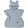 Detské mušelínové. pončo lux s kapucňou Teddy, rýchloschnúci, jeans 110/122