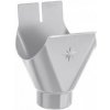 Kotlík žľabový KJG pozink - farebný - RAL 9006 Bielo hliníková - 333 mm/Ø 120 mm