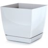Kvetináč plast biely Prosperplast 10 cm x 10 cm x 9,2 cm