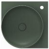 Ravak Yard - Umývadielko rohové, 45x45 cm, bez prepadu, otvor na batériu, Grey Green XJX08245000