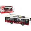 Teddies Autobus/trolejbus plast 28cm na zotrvačník na bat. so svetlom so zvukom