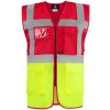 Korntex Hamburg Multifunkčná reflexná vesta KX810 Red 3XL