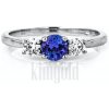 Dámsky prsteň s briliantmi a tanzanitom R067