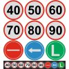 Sada 9 nálepiek Obmedzenie rýchlosti na príves Náves 16 cm ODBLASK