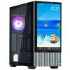 Zalman skříň Z10 DS / Middle Tower / 3x120mm fan / 2x USB 3.0 / USB-C / odnímatelný 15.6 displej / tvrzené sklo / černá Z10 DS Black