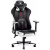 Diablo X-Player Herné kreslo Kancelárske kreslo Látka 3D podrúčky Ergonomický dizajn Krčný/bederný vankúš Bielo-čierne Normal L