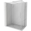 Mexen Velar posuvná sprchová kabína 150 x 75 cm, transparentná, brúsený nikel - 871-150-075-01-97