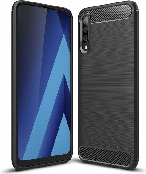 Púzdro IZMAEL Samsung Galaxy A70s Carbon Bush TPU čierne