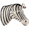 Clayre & Eef Bielo-čierna antik nástenná dekorácia hlava zebra M - 13*30*27 cm - Clayre & Eef