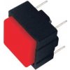 Spínacie tlačidlo 12V OFF-(ON) na DPS , štvorec, červené