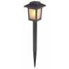 Globo 33577-3 solárne svietidlo lampáš zapichovací, efekt ohňa, 3 ks v balení LED 10x0,1W 1800K, vrátane batérie 1xAAA 1,2V 200mAh Ni-Mh, IP44, čierna, satinovaná