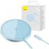 Magnetická bezdrôtová nabíjačka Baseus Simple Mini 3 15W (modrá)