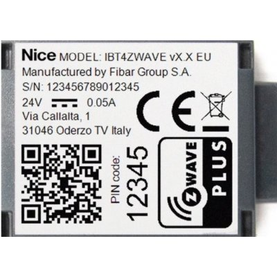 Fibaro IBT4ZWAVE-858 Modul pro ovládání NICE motorů BIDI-ZWAVE / Z-WavePlus (IBT4ZWAVE-858)