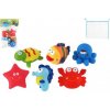 Teddies Zvieratká do vane 6 ks so sieťkou guma