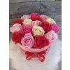 Mydlový flower box 17 ruží mix