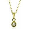 GOLDIE Zlatý prívesok s diamantom Erise LPE069.ALB