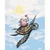 Zuty – Maľovanie podľa čísel – Prasa letiace na korytnačke, 40 × 50 cm, plátno + rám 8596530137375