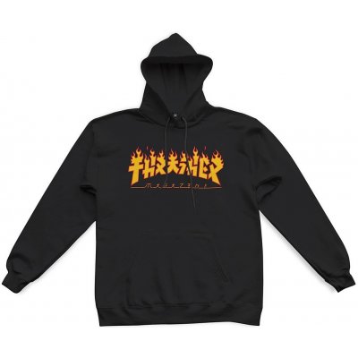 Thrasher Godzilla Flame Hood Black