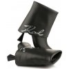ČLENKOVÁ OBUV KARL LAGERFELD DEBUT II FOLD DOWN MIDI BOOT BLACK LTHR