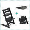 Stokke Tripp Trapp Black + Babyset + Pultík