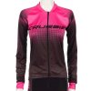 Crussis Dámsky cyklistický dres CRUSSIS, dlhý rukáv, čierna / ružová Veľkosť: XL