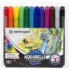 CENTROPEN 8683/12 Aquarelle, fixky, šírka stopy 1-9mm, štetcový hrot, vyprateľné (12 farieb)