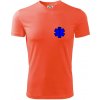 Rescue - Hviezda na prsníku + nápis na chrbte - Pánske tričko Fantasy športové - 2XL ( Neónová oranžová )