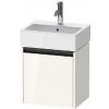 Duravit Ketho.2 - Umývadlová skrinka, 44x43x34 cm, 1 dvierka, pánty vpravo, lesklá biela K25070R22220000