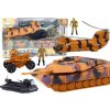 LeanToys Vojenská sada Vojenský tank Vrtulník Vrtulník Výsadkář Zvuky