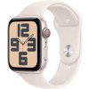 Apple Watch SE 2024 GPS + Cellular 44mm Starlight Aluminium Case with Starlight Sport Band - S/M