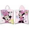 Jerry Fabrics Plážová osuška pončo Minnie Pink bow 50 x 115 cm