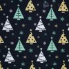 Vianočná dekoračná látka so stromčekmi 1 m