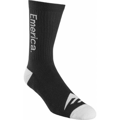 Emerica PURE CREW SOCKS Black/White