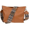 NovaKabelka.sk Batilda Camel Scura s prídavným popruhom VI kožená talianska crossbody kabelka camel