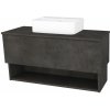 Dreja Kúpeľňová skrinka INVENCE SZZO 100 (umývadlo Joy 3) - D16 Tmavý betón / D16 Tmavý betón