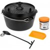PETROMAX litinový hrnec-kotlík Dutch Oven 7,5l s příslušenstvím