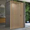 SANSWISS WALK-IN EASY Pevná stena samostatná s vyrov. profilom, čierna mat STR4P1600682