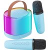 Verk 27503 Karaoke Bluetooth reproduktor 2x bezdrátový mikrofon modrý
