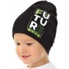Marika Chlapčenská čiapka s nápisom Future MWJ čierna