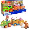 HAP-P-KID Traktor - Zvieracia farma Stlač a choď