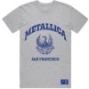 Metallica tričko College Crest Šedá XL