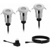 Philips 8720169269453 GardenLink Low Volt Spore nízkonapäťové vonkajšie svietidlo do zeme LED 3x1W/120lm 2700K IP67(IP44 PSU) strieborná 3-set+adaptér+kábel 5m